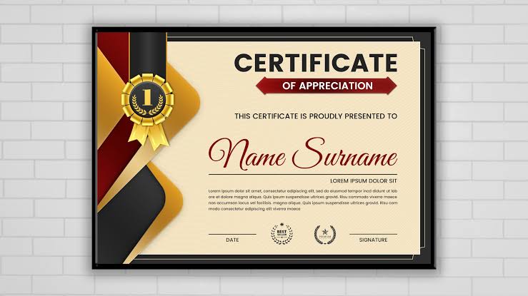 Printed posters stickers and certificates
